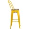 Flash Furniture Yellow Metal Barstool with Back and Wood Seat, 30" High, PK4 4-CH-31320-30GB-YL-WD-GG - alternate 6